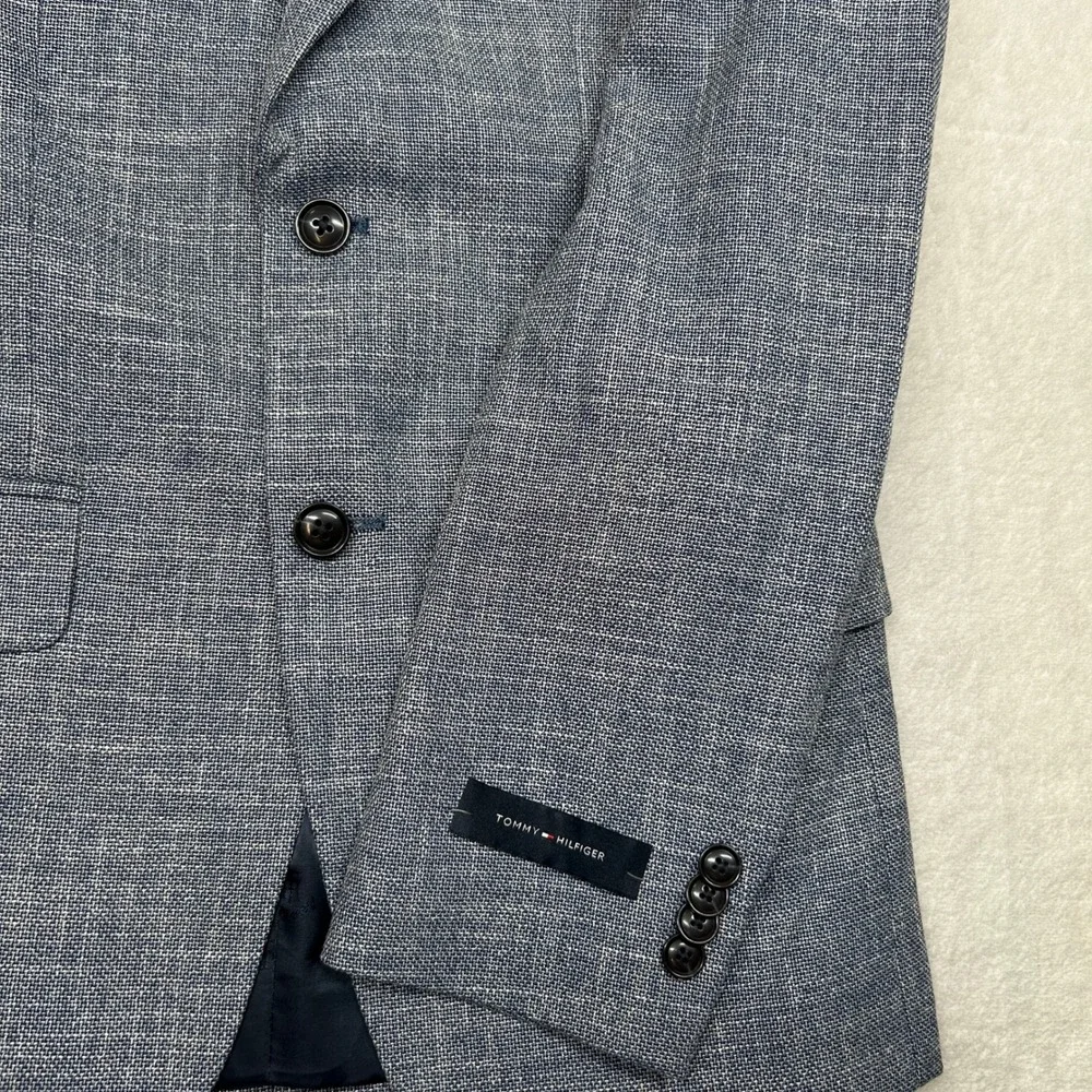 Tommy Hilfiger Modern-Fit‎ Sport Coat Mens 36S 36 Blue Solid $295 NEW